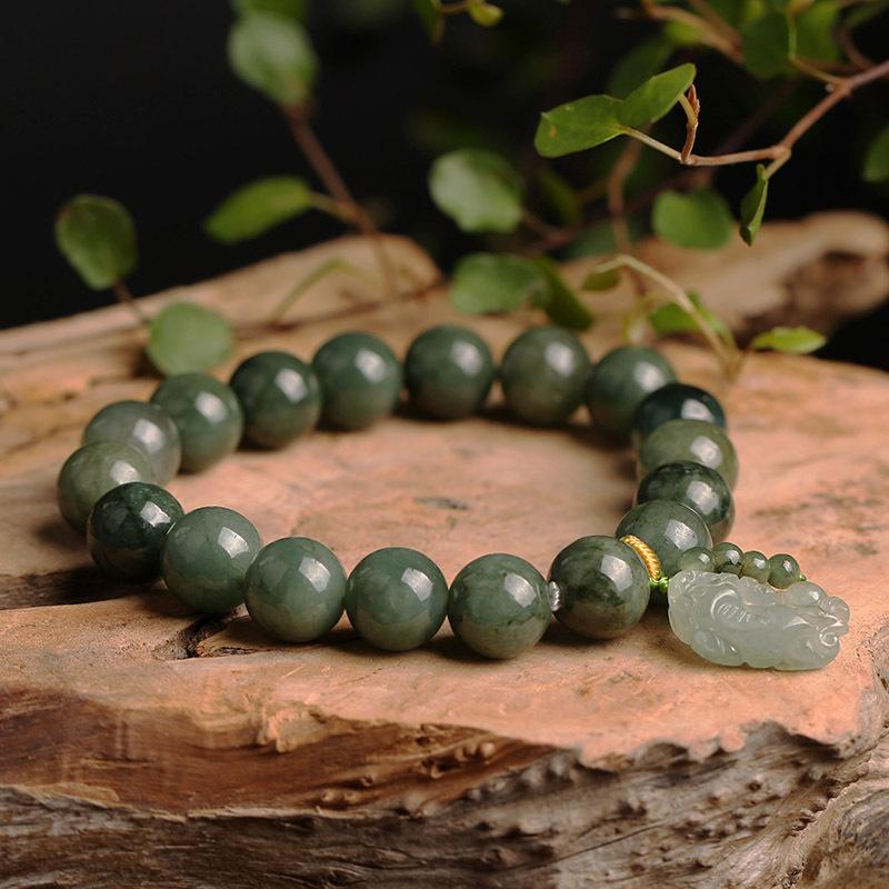 Green Jade Pixiu Feng Shui Bracelet