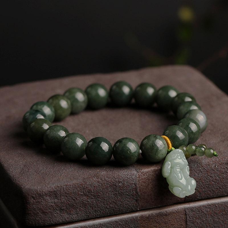 Green Jade Pixiu Feng Shui Bracelet