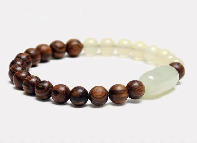 Hetian Jade Bracelet - Natural Agarwood Bead Product Details