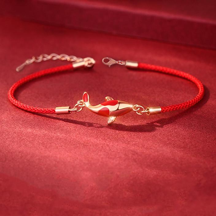 Koi Fish Red String Bracelet