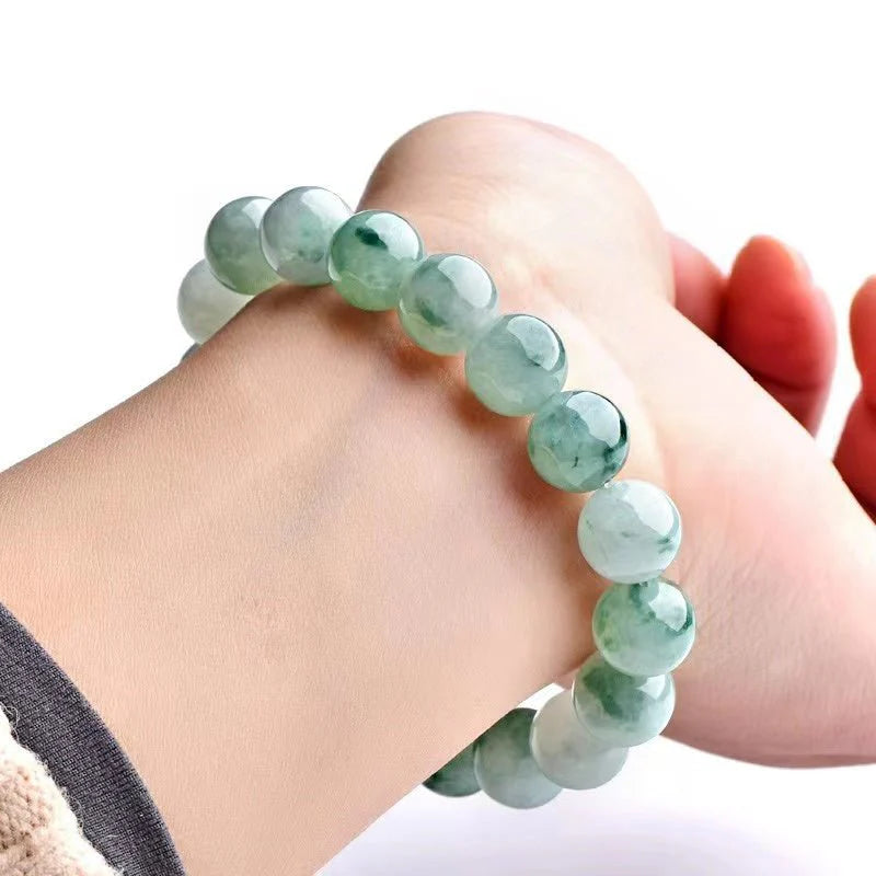 Natural Burmese Jade Beads Lucky Bracelet