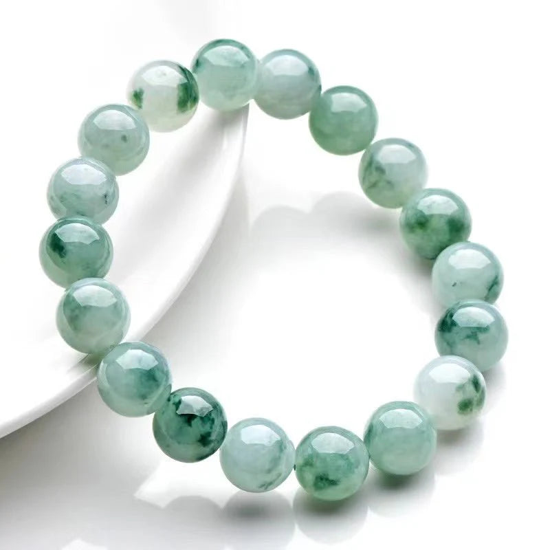 Natural Burmese Jade Beads Lucky Bracelet