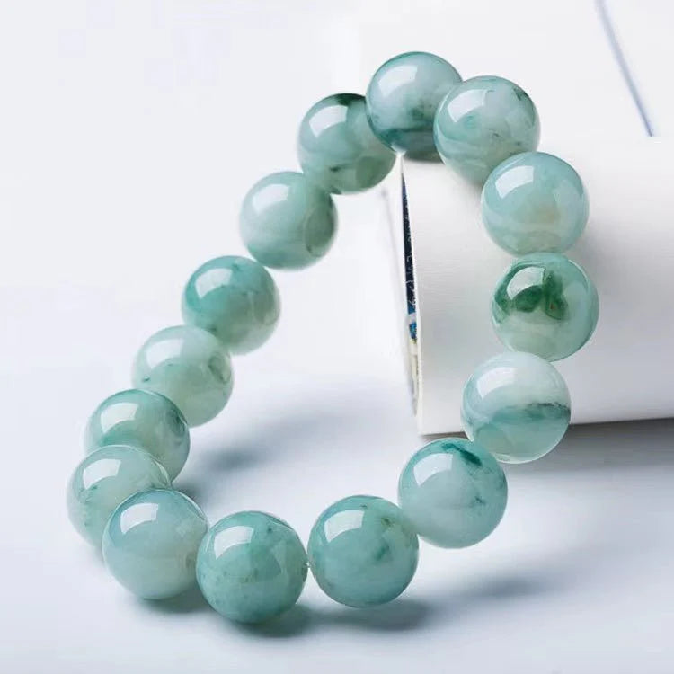 Natural Burmese Jade Beads Lucky Bracelet - A Class