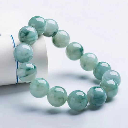 Natural Burmese Jade Beads Lucky Bracelet - A Class