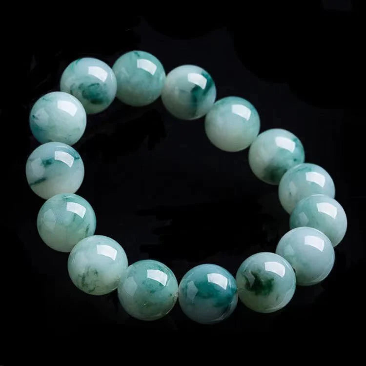 Natural Burmese Jade Beads Lucky Bracelet - A Class