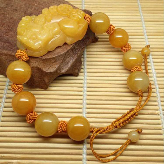 Natural Yellow Jade Pixiu Healing Bracelet - Special