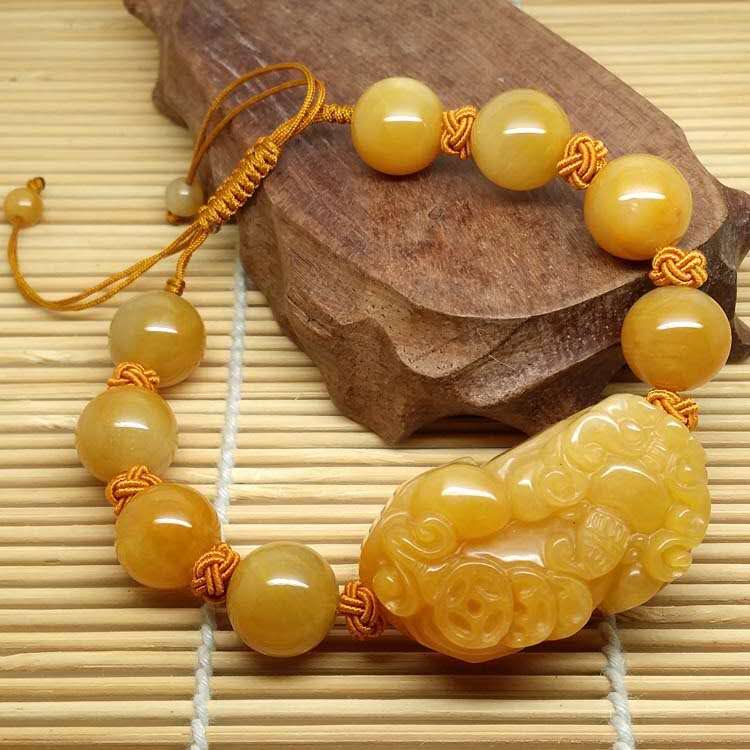 Natural Yellow Jade Pixiu Healing Bracelet - Special