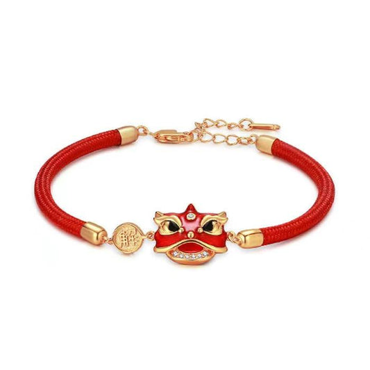 Red String Bracelet - Fengshui Lion