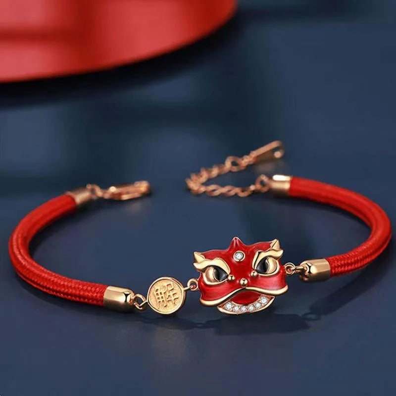 Red String Bracelet - Fengshui Lion