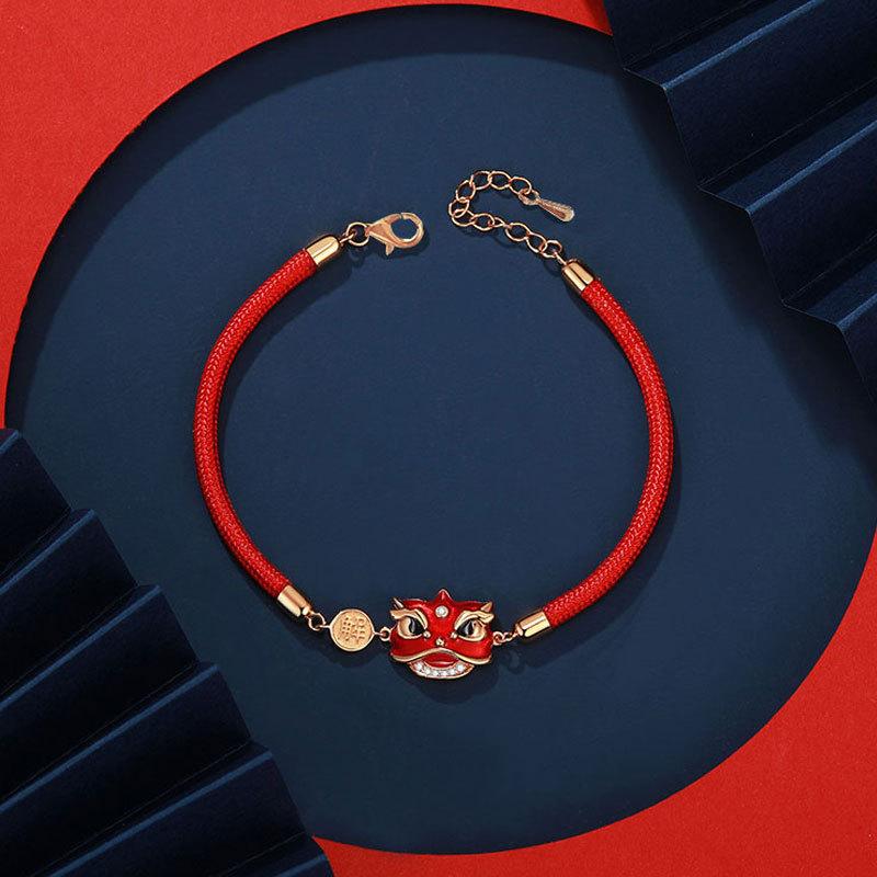 Red String Bracelet - Fengshui Lion