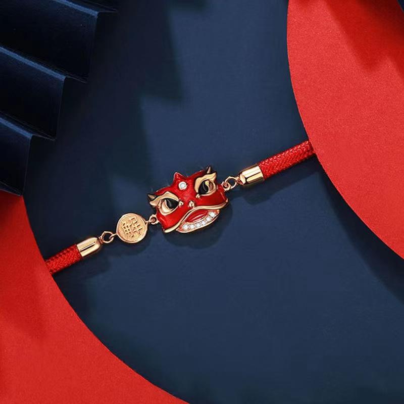 Red String Bracelet - Fengshui Lion