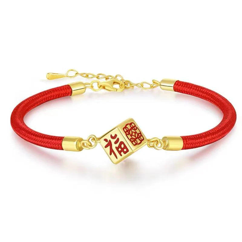 Red String Bracelet - Fu Charm